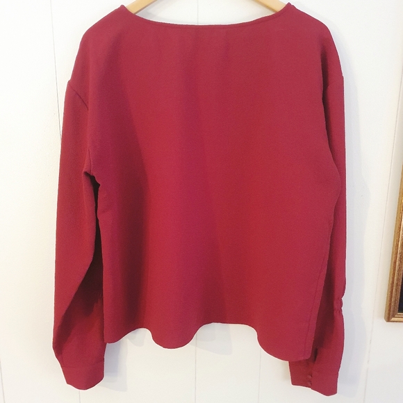 Express Statement Sleeve Blouse| Red | Size XL - Picture 6 of 6